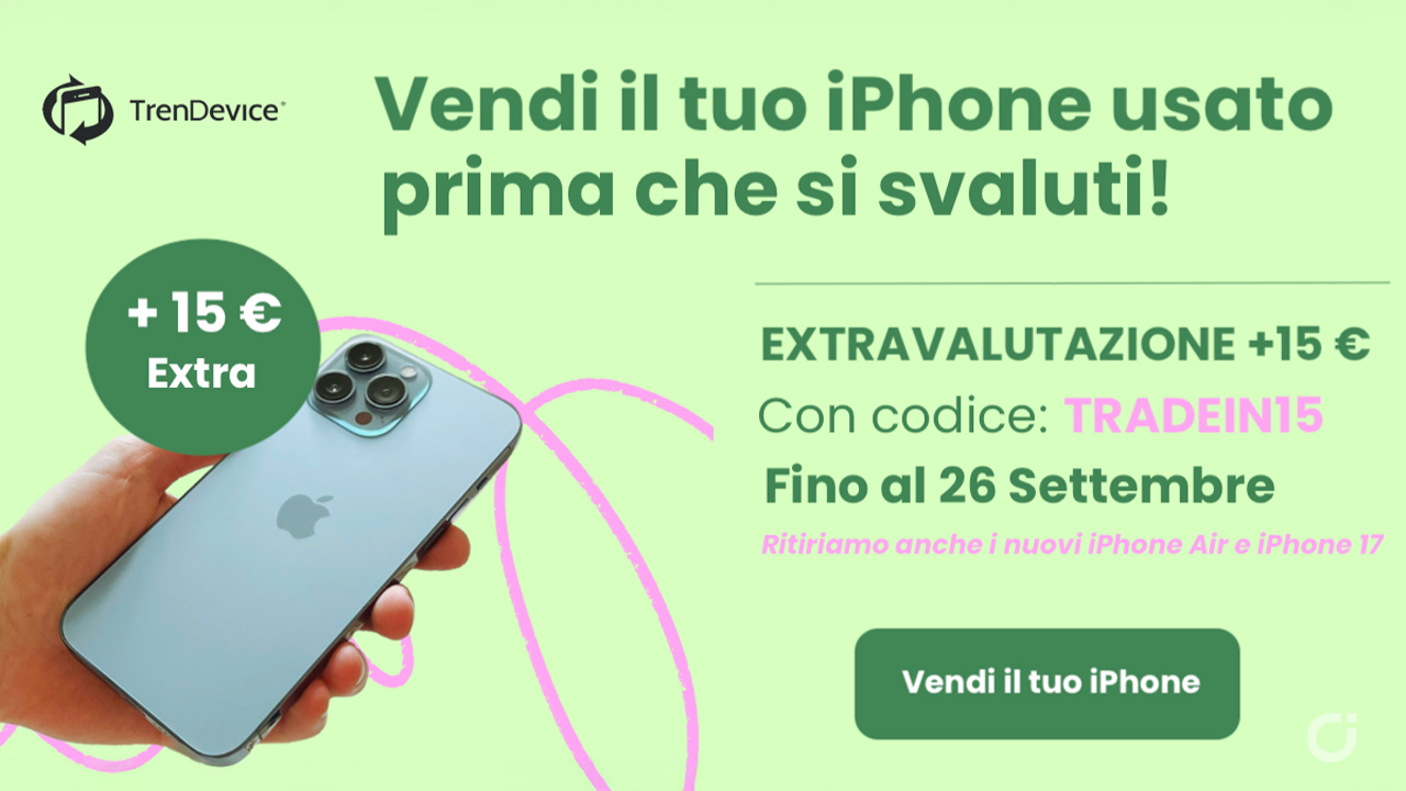 iPhone 17 è qui: vendi il tuo usato hi-tech prima che si svaluti. Su TrenDevice extravalutazione +15 € fino al 26 Settembre! post thumbnail image
